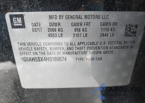 2017 Cadillac Ats Luxury z USA, uszkodzony, nr VIN 1G6AH5SX4H0189674